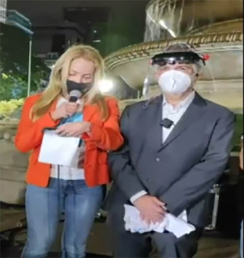 Obelisco de Altamira se ilumina de naranja para unirse al Día Mundial contra el Cáncer