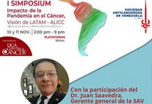 SAV presente en el I Simposium Impacto de la Pandemia en el Cáncer