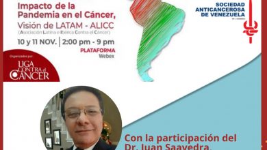 SAV presente en el I Simposium Impacto de la Pandemia en el Cáncer